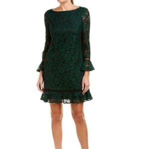 NWT Eliza J Nordstrom Bell Sleeve Floral Lace Shift Dress Size 2P